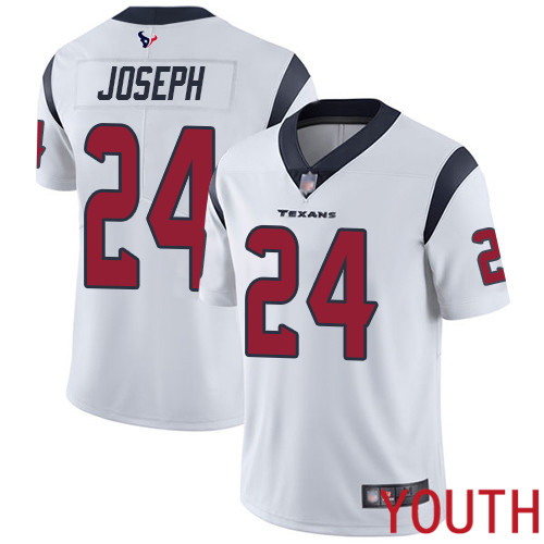 Houston Texans Limited White Youth Johnathan Joseph Road Jersey NFL Football #24 Vapor Untouchable->youth nfl jersey->Youth Jersey
